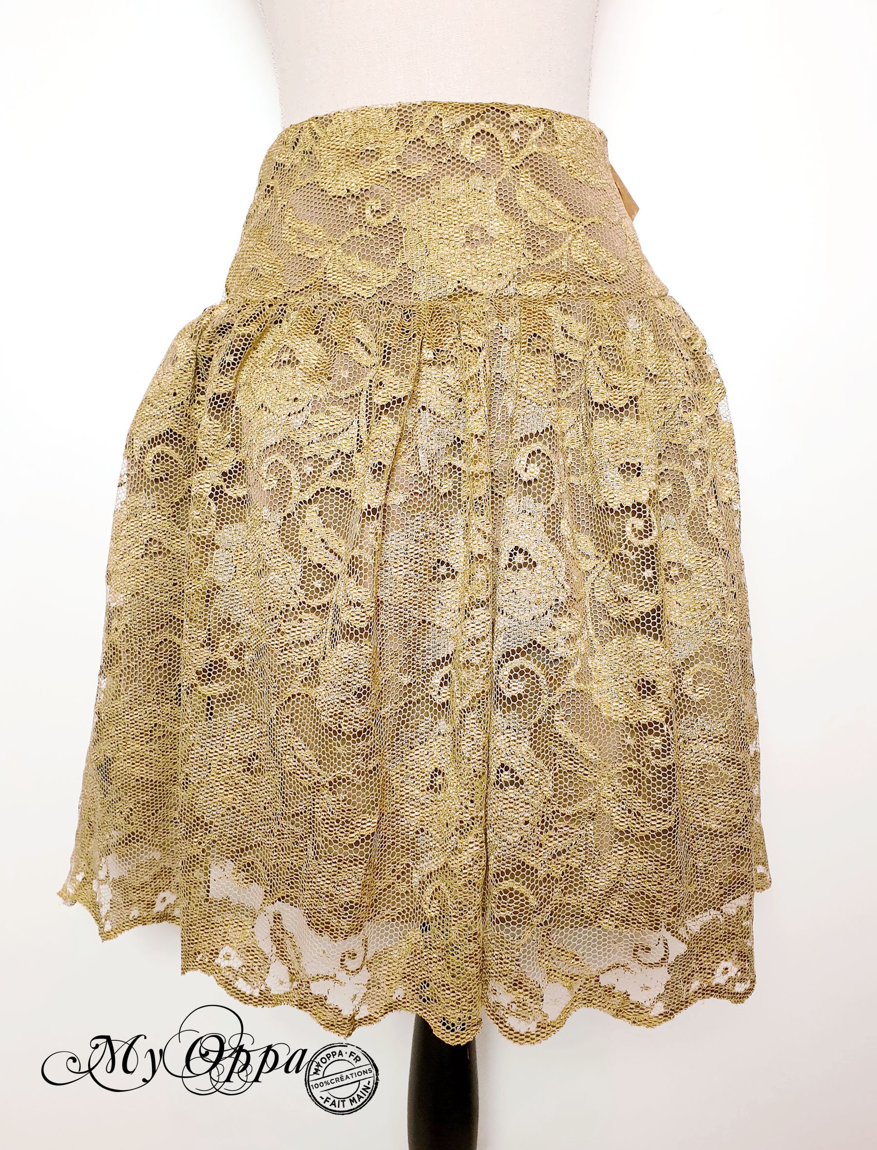 Lace clearance gold skirt
