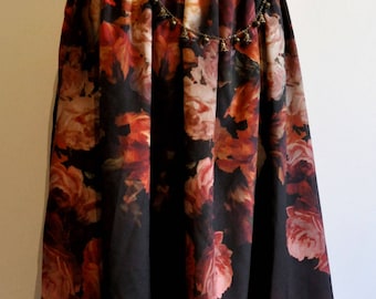 Mid-length skirt mori flowers,  Women's clothing, evening and formal wear