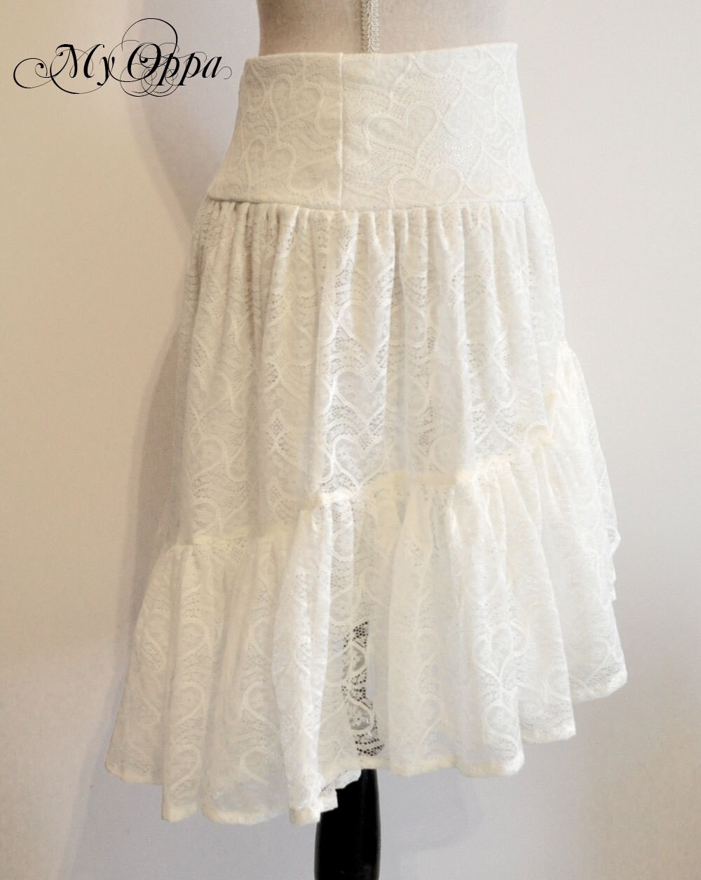 Skirt Mori Steampunk Lace White - Etsy