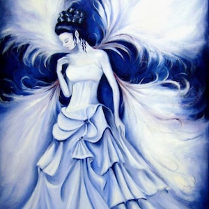 A Stunning Sunlit Angel With Glitter and Diamonds Counted