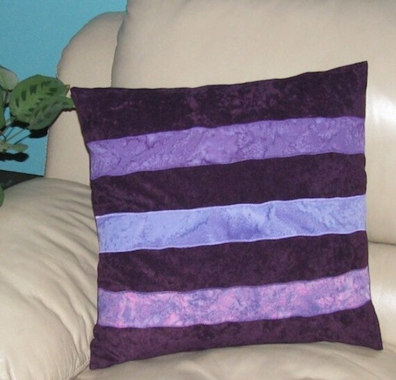 Purple Faux Suede Pillow Cover with Original Batik Cotton Etsy