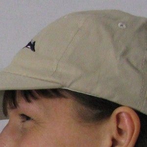 Tan Orca Cap. Orca Whale Embroidered on Tan Baseball Cap image 3