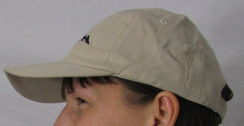 Tan Orca Cap. Orca Whale Embroidered on Tan Baseball Cap image 3