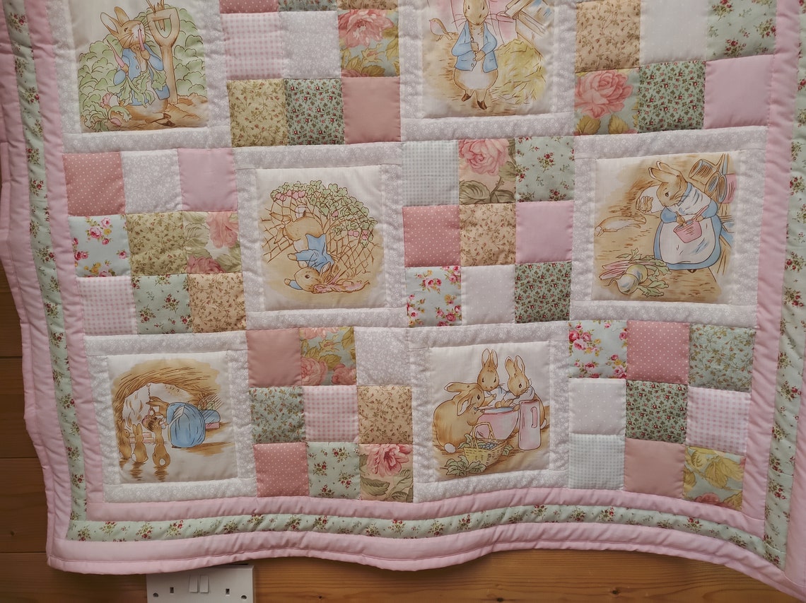 Peter Rabbit Quilt & Matching Cushion Cover - Etsy UK