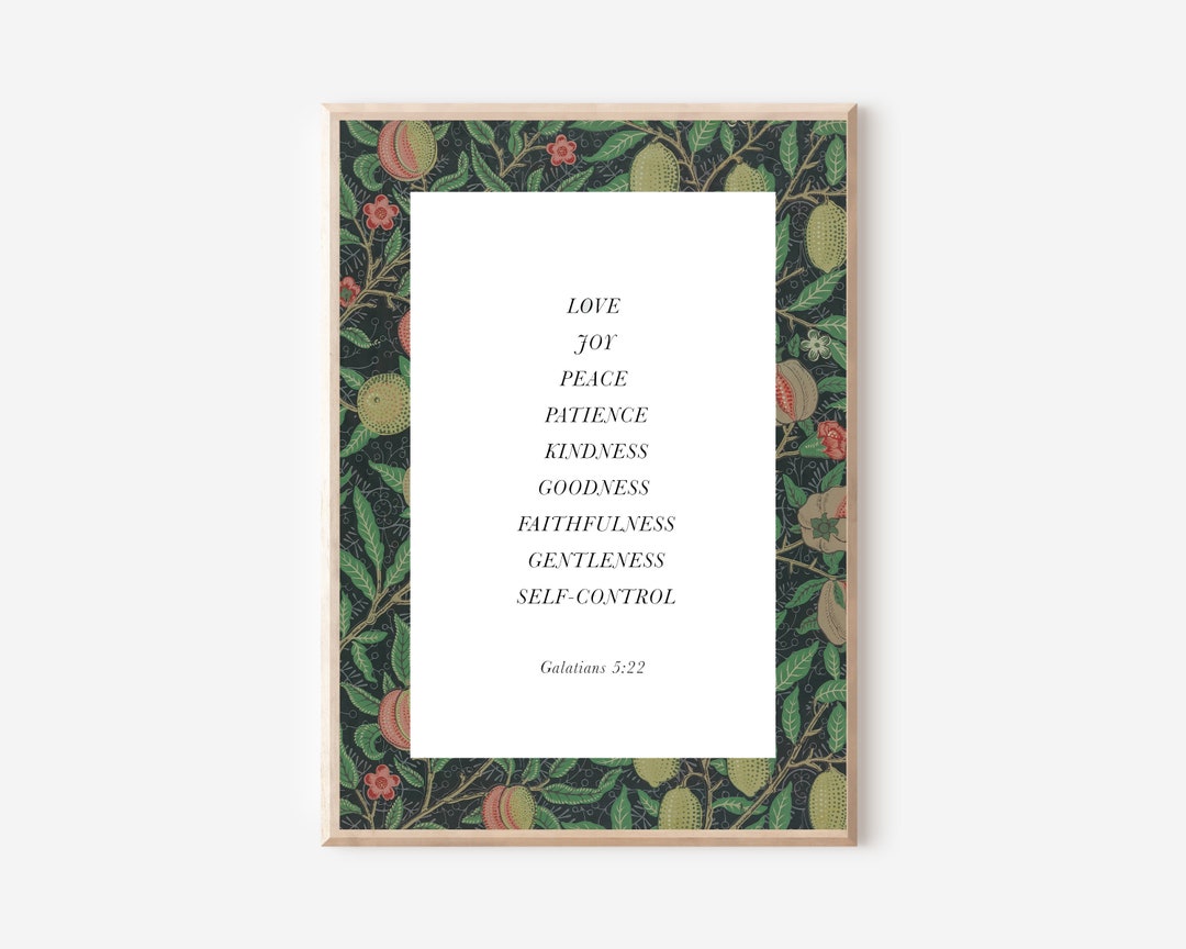 Fruit of the Spirit Bible Verse Wall Art Instant Download Home Decor ...
