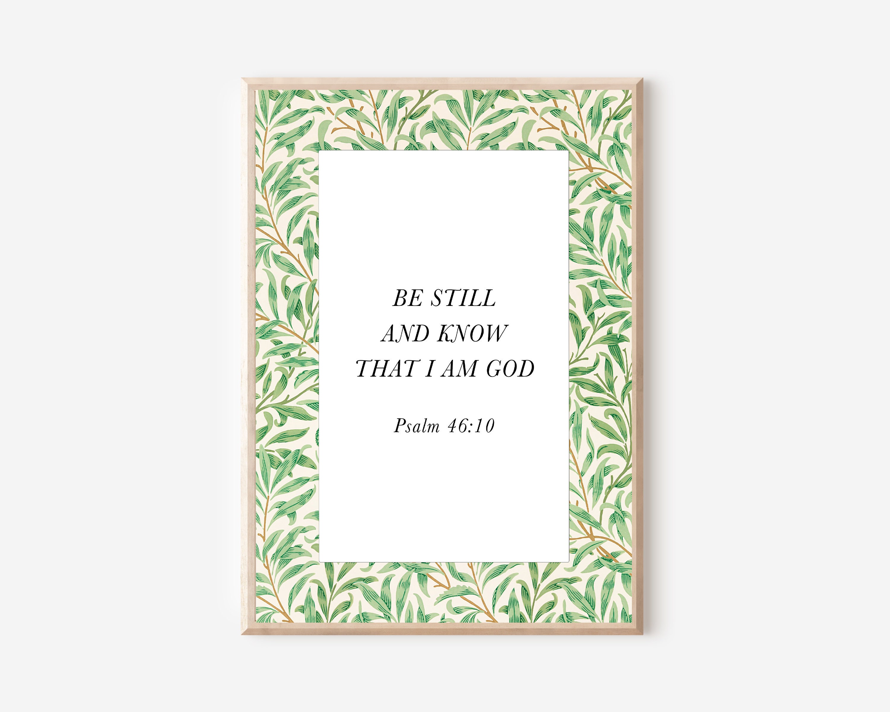 Psalm 46 Art Print Christian Wall Art Instant Download Bible Verse ...
