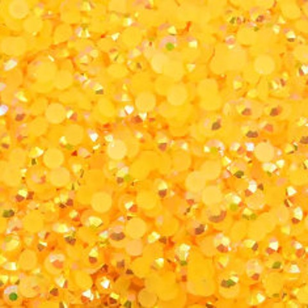 Canary Yellow SS20, SS16, SS10 -  AB jelly resin rhinestones/Non-Hot fix rhinestones