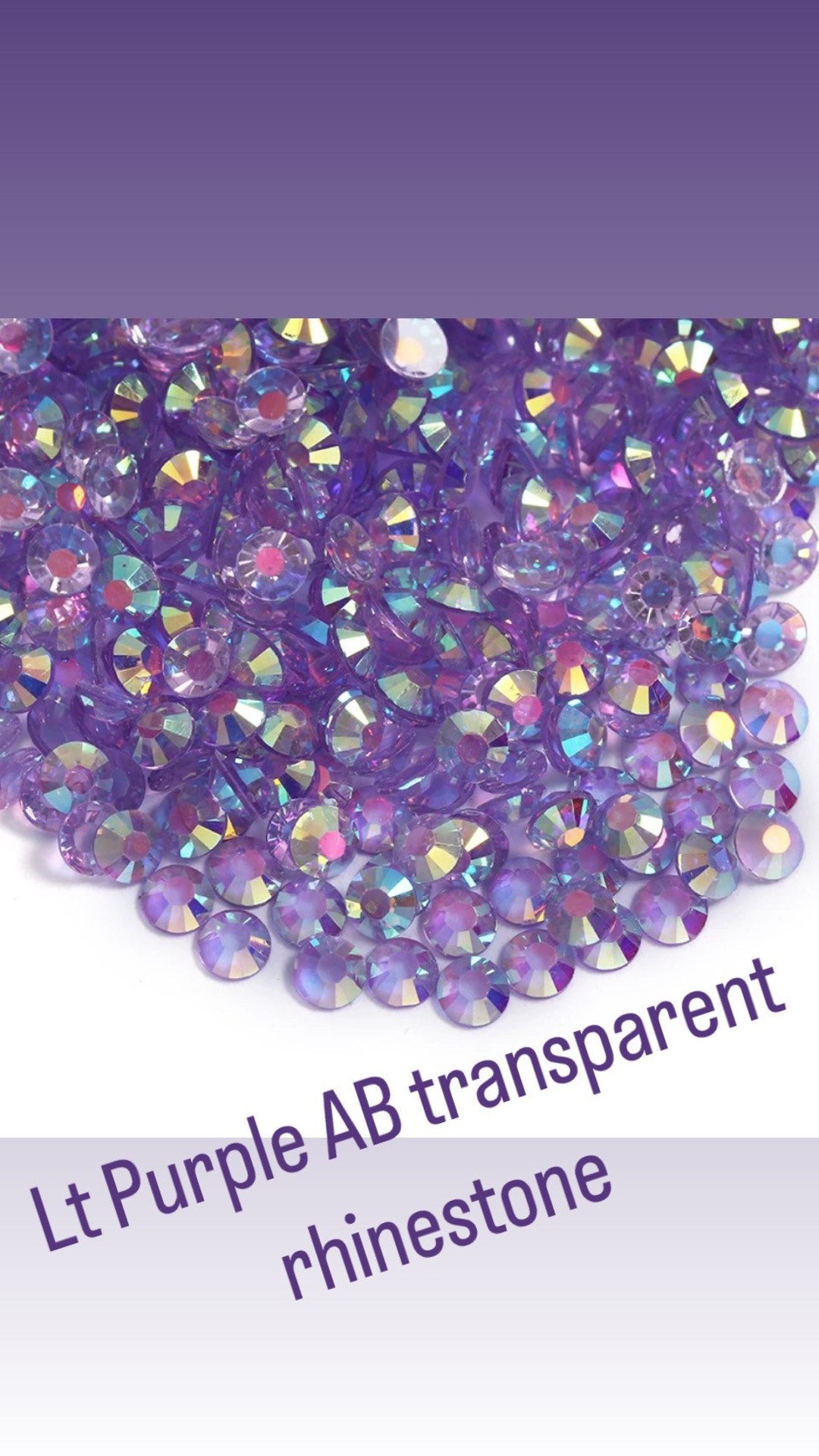 LT. Ameythst Transparent AB jelly rhinestones