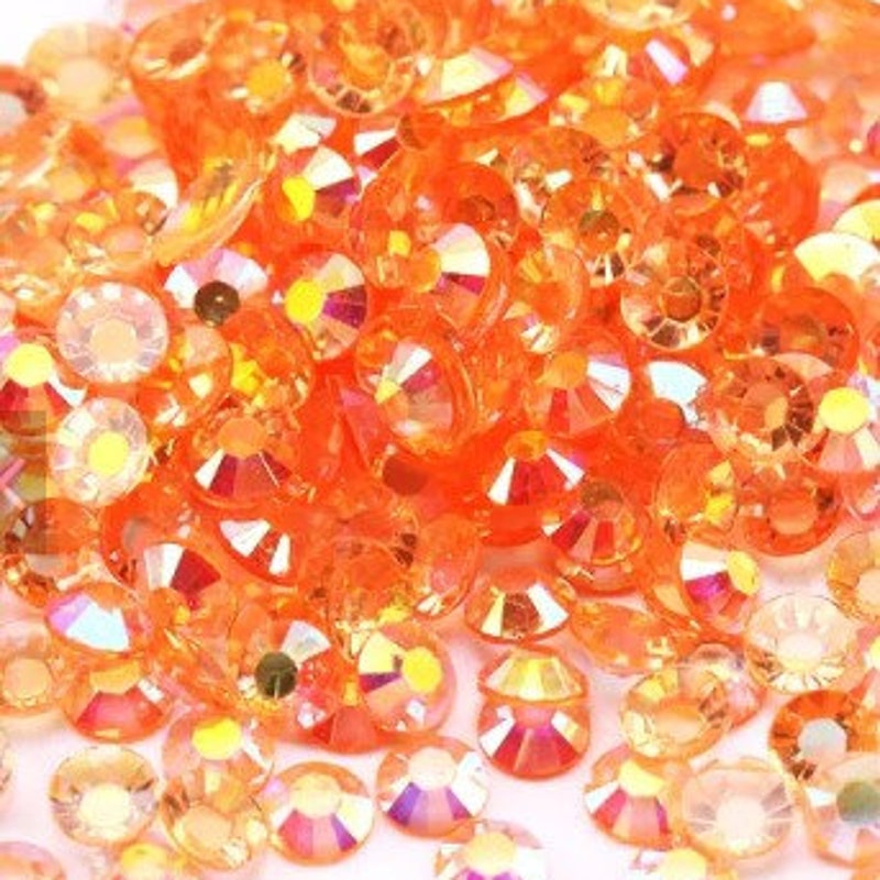Orange Rhinestone - Etsy