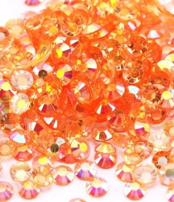 Orange AB Transparent SS20, SS16, SS10 - resin rhinestones | Non-hot fix