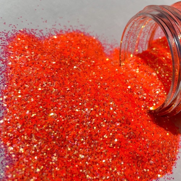 Sunburst - Orange Iridescent Polyester Glitter, Premium Quality Glitter for Tumblers