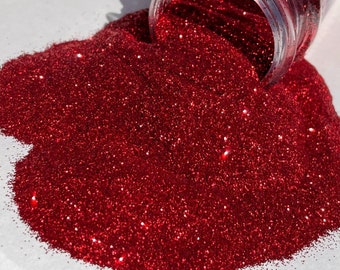 Scarlet - Red Metallic Polyester Glitter - .015 fine glitter