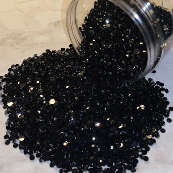 BLACK SS20- 5MM resin Jelly rhinestones