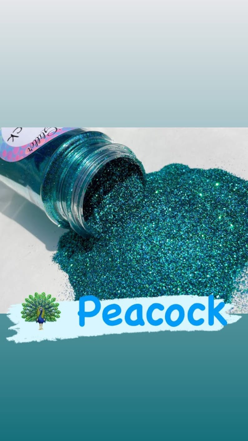 Peacock Blue Metallic Glitter Fine Glitter Polyester | Etsy