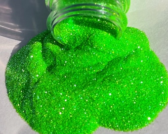 Neon Green Iridescent Glitter – Ultra Fine Polyester, Tumbler & Resin Art