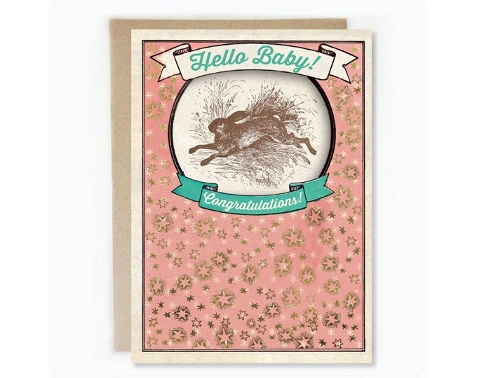 NEW! "Hello Baby!" "Congratulations" Greeting Card
