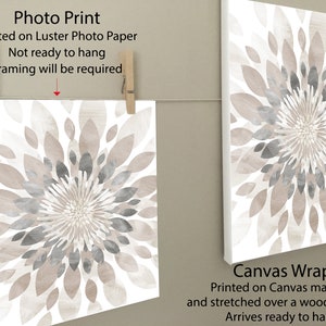 Neutral bedroom Decor, Minimalist Art, Farmhouse Wall decor Prints, Modern Farmhouse Wall art, Floral Set of (3) Unframed Prints OR Canvas image 7