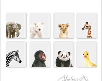 Nursery Animal Prints Nursery Prints Animal Decor Baby Animals Nursery Art Nursery Decor Animal Prints Minimalist Modern Nursery Decor
