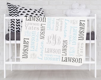 Baby Blanket Personalized Baby Blanket Name Baby Blanket Receiving Blanket Monogram Blanket for Baby Boys Baby Gifts Nursery bedding