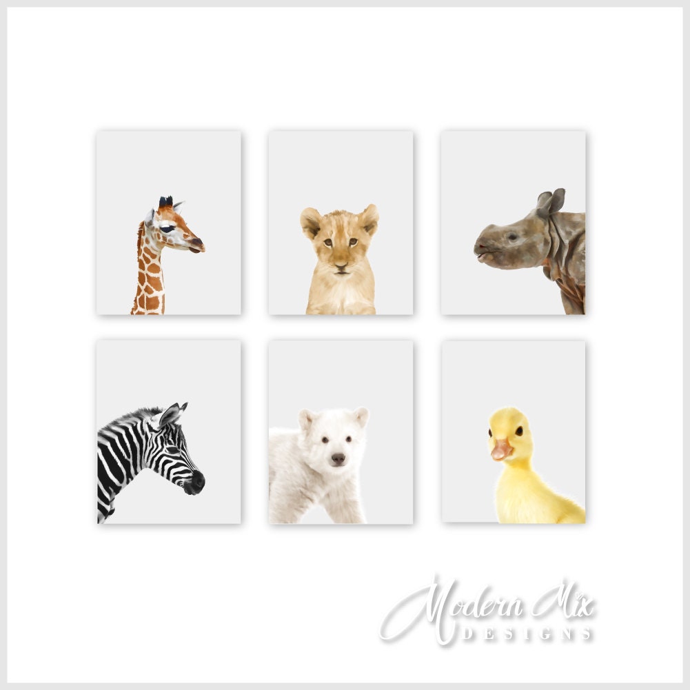 Animal Nursery Prints Animal Nursery Decor Baby Nursery Print Etsy