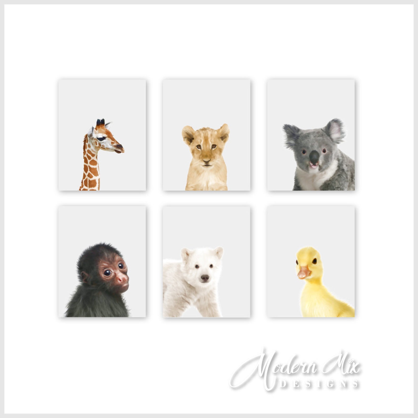 Animal Nursery Decor Zoo Nursery Decor Baby Nursery Print Art Etsy