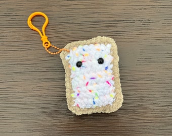 Crochet Pop Tart Plushie, Ready to Ship, Crochet Plushies, Crochet Food, Crochet Poptart, Crochet Keychains