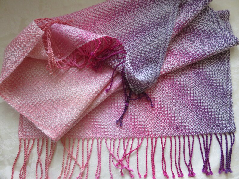 Ready Now Handwoven Shawl Scarf Wrap Stole Mohair Cotton image 1