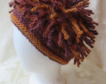 READY NOW Coolest Handknit Hat Ever - Tendril Hat  - Youth Adult Medium Large Men Women  - Washable