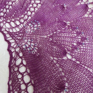 Ready Now Handknit Lace Merino Silk Shawl Scarf Stole Wrap image 6