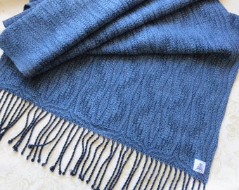 Ready Now - Handwoven Shawl Scarf Wrap Stole Merino Silk Rayon