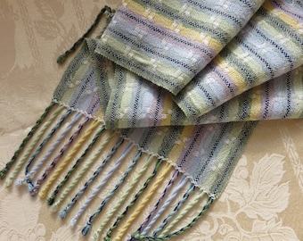 Ready Now! REVERSIBLE Handwoven Scarf or Infinity - Silky Rayon Reversible Dressy Casual