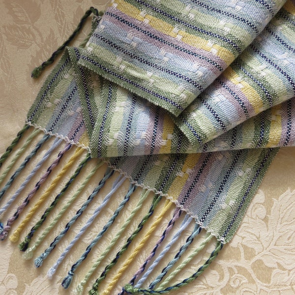 Ready Now! REVERSIBLE Handwoven Scarf or Infinity - Silky Rayon Reversible Dressy Casual