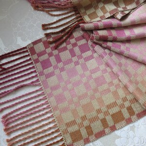 Ready Now! REVERSIBLE Handwoven Scarf - Silky Rayon Reversible Dressy Casual