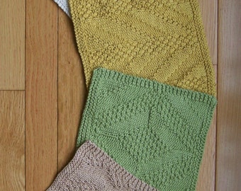 Knitting Pattern - #2 Really Reversible Dishcloths Set of 4
