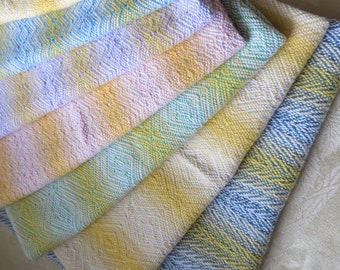 READY NOW Handwoven Baby Blanket Cotton Machine Washable Crib