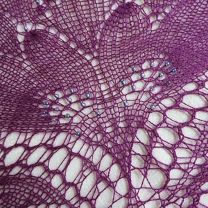 Ready Now Handknit Lace Merino Silk Shawl Scarf Stole Wrap image 7