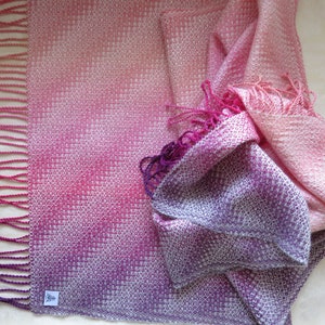 Ready Now Handwoven Shawl Scarf Wrap Stole Mohair Cotton image 5