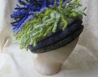 READY NOW Coolest Handknit Hat Ever - Tendril Hat  - Youth Adult Medium Large Men Women  - Washable