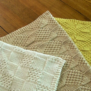 Knitting Pattern - Really Reversible Towels - Directions for 3 towels in 2 sizes