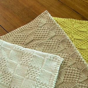 Knitting Pattern Really Reversible Towels Directions for 3 towels in 2 sizes image 1