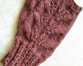 Knitting Pattern - Layered Leaves Fingerless Mitts or Mittens