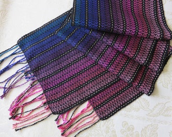 READY NOW Handwoven Scarf Reversible