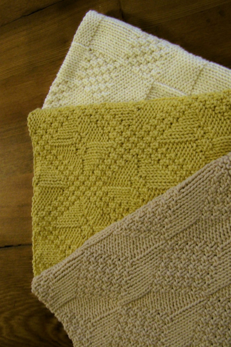 Knitting Pattern Really Reversible Towels Directions for 3 towels in 2 sizes image 2