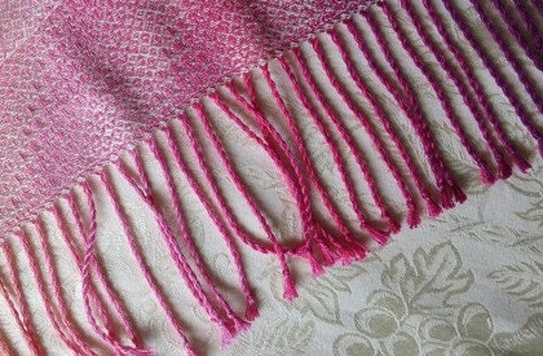 Ready Now Handwoven Shawl Scarf Wrap Stole Mohair Cotton image 4