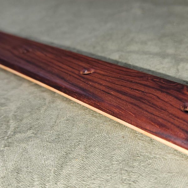 Cocobolo and Birds-Eye Maple Laminated Miss Rose Paddles Exotic Hardwood Spanking Paddle - Paddle Stick Bat CB344 Layered Spencer with Holes