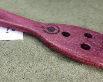 Purpleheart Miss Rose Paddles Exotic Hardwood Spanking Paddle - Small Hairbrush Popp w Holes PH603