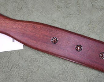 Bloodwood Miss Rose Paddles Spanking Paddle - THORN PADDLE w/ Black Thorns- BDSM BW682