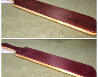 Bloodwood & Purpleheart with Bamboo Core Miss Rose Paddles Exotic Hardwood Spanking Paddle BOE BW578 UNDECIDED?