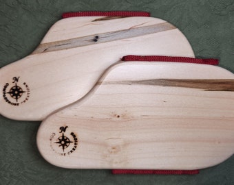 LEFTY Miss Rose Spanker Beetle Killed Pine with Burgundy Elastic Palm Paddle This is for a LEFT-handed Spanker MS091 MS092