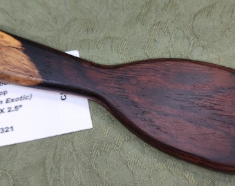 Cocobolo Rare Miss Rose Paddles Exotic Hardwood Spanking Paddle - Small Hairbrush  PoPP CB321